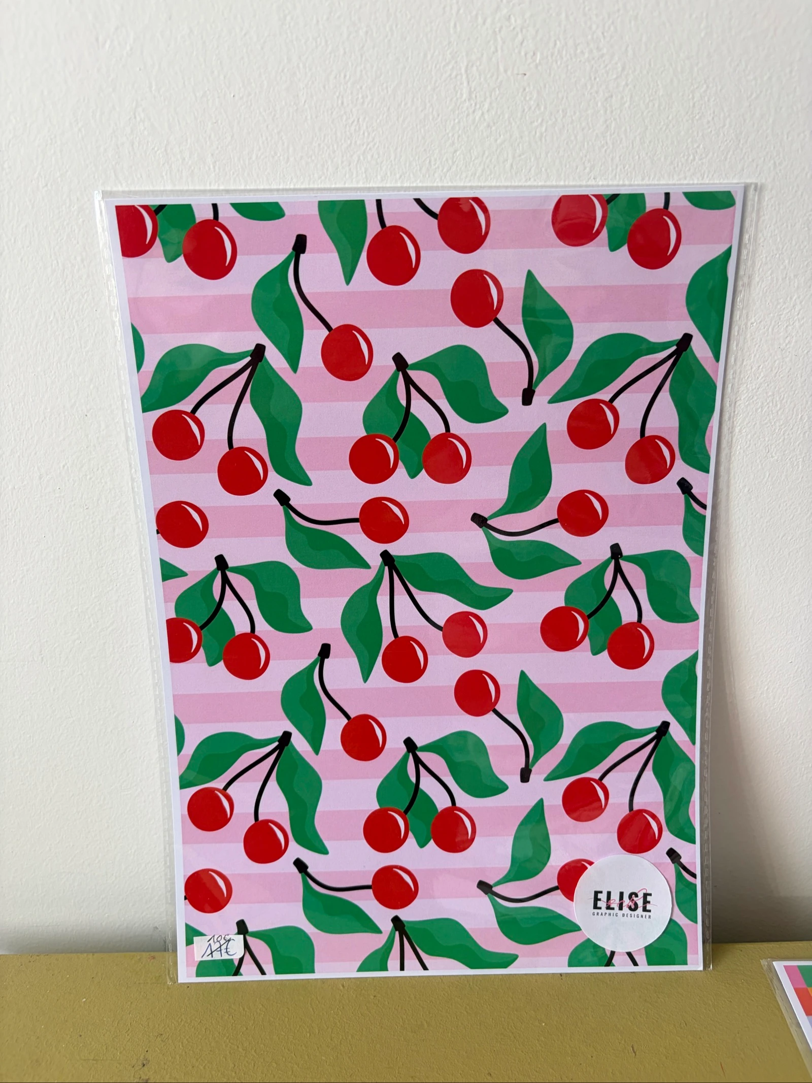 Affiche « Cerises » – Format A4 🍒🌸